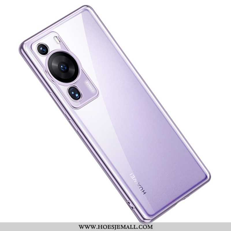 Hoesje voor Huawei P60 Pro Transparante Metalen Stijlranden Sulada