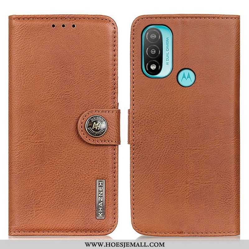 Leren Hoesje voor Moto E40 / E30 / E20 Imitatieleer Khazneh