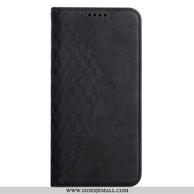 Bescherming Hoesje voor Moto E40 / E30 / E20 Folio-hoesje Geo Leereffect