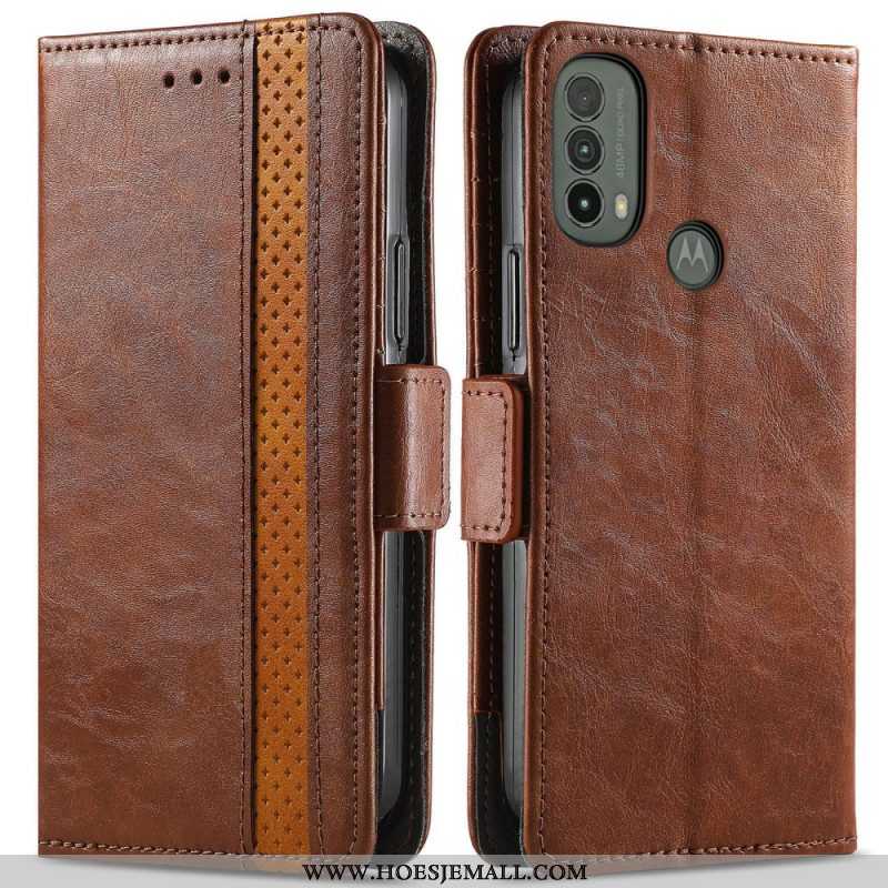 Folio-hoesje voor Moto E40 / E30 / E20 Bicolor Dubbele Sluiting Caseneo