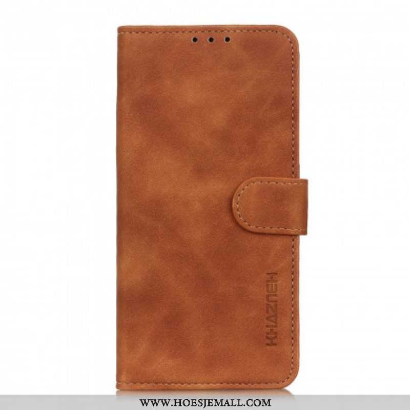 Leren Hoesje voor Moto G100 Khazneh Vintage Leereffect