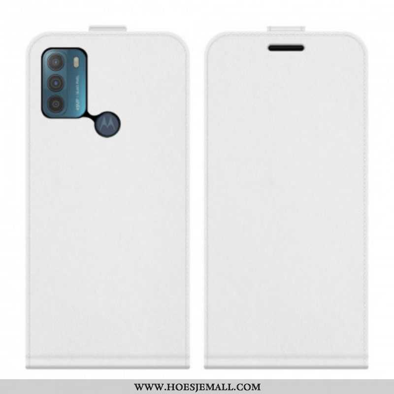 Leren Hoesje voor Moto G50 Folio-hoesje Verticale Flap Leer Effect