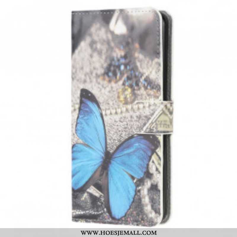 Flip Case voor Moto G50 Blauwe Vlinder