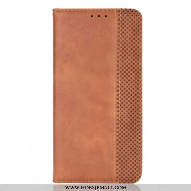 Bescherming Hoesje voor Moto G50 Folio-hoesje Gestileerd Vintage Leereffect