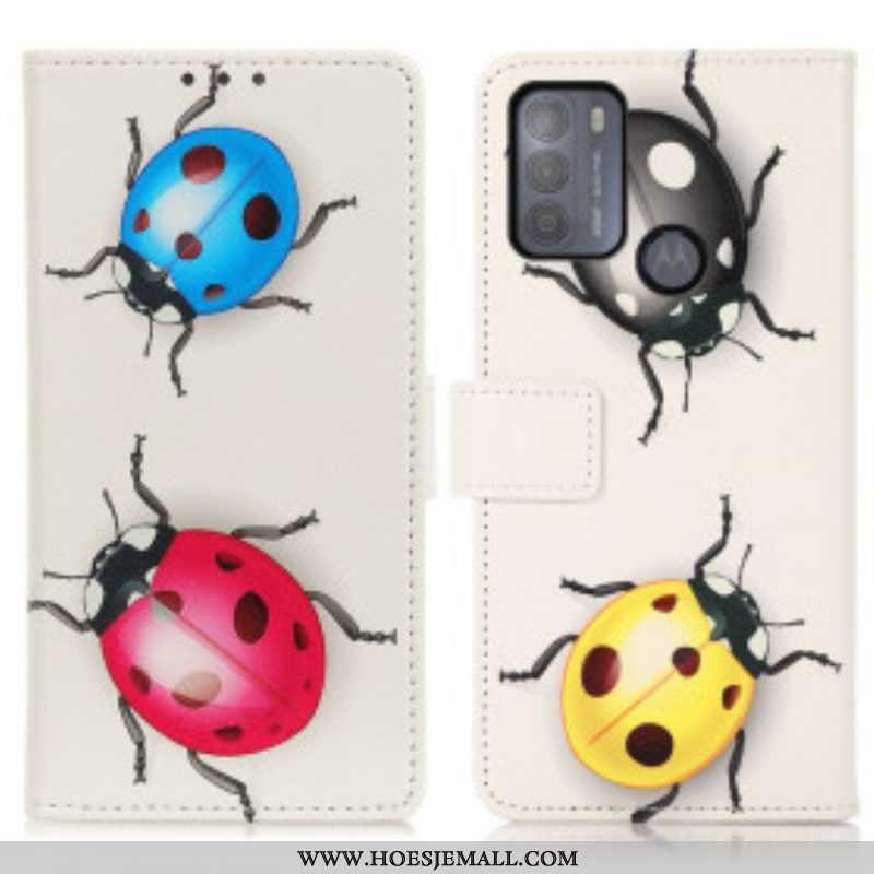 Flip Case voor Moto G50 Lieveheersbeestjes