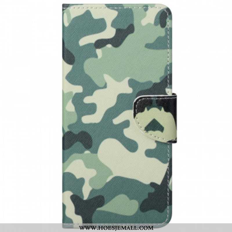 Leren Hoesje voor Moto G51 5G Militaire Camouflage