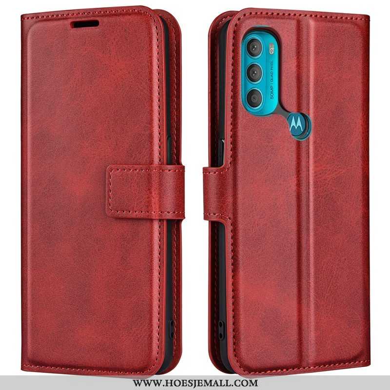 Leren Hoesje voor Moto G71 5G Slank Extreem Leereffect