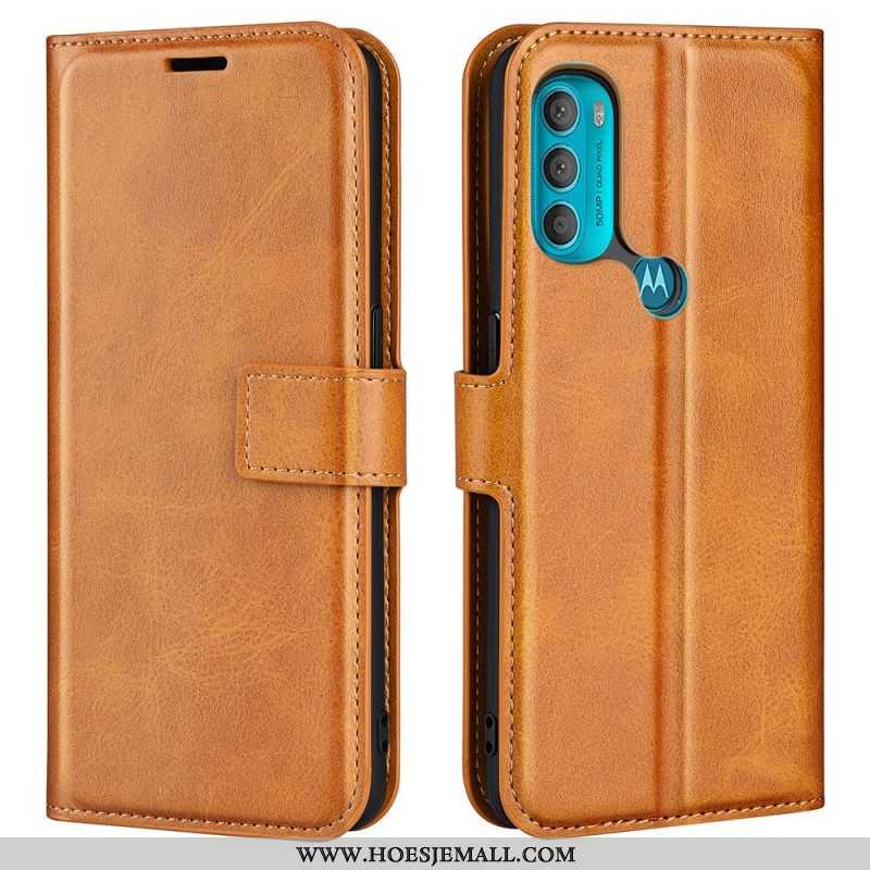 Leren Hoesje voor Moto G71 5G Slank Extreem Leereffect