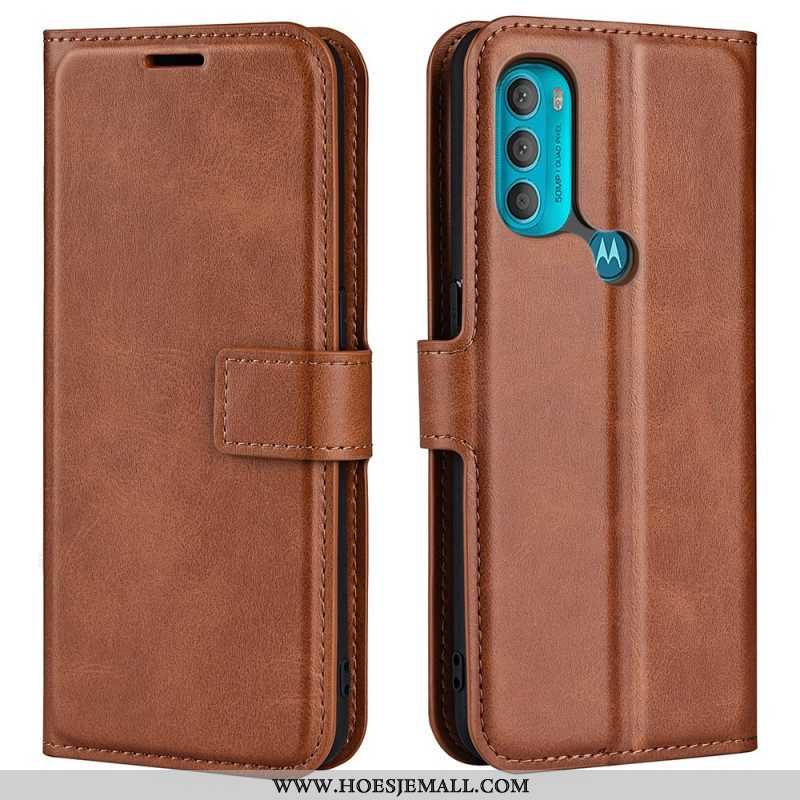 Leren Hoesje voor Moto G71 5G Slank Extreem Leereffect