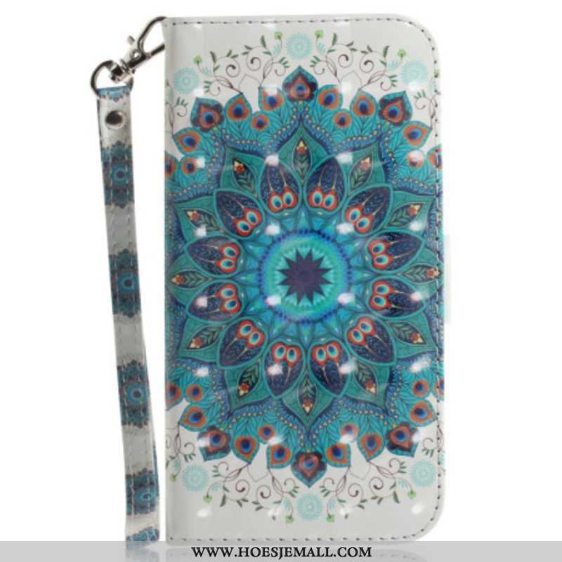 Folio-hoesje voor Moto G73 5G Met Ketting Strakke Mandala