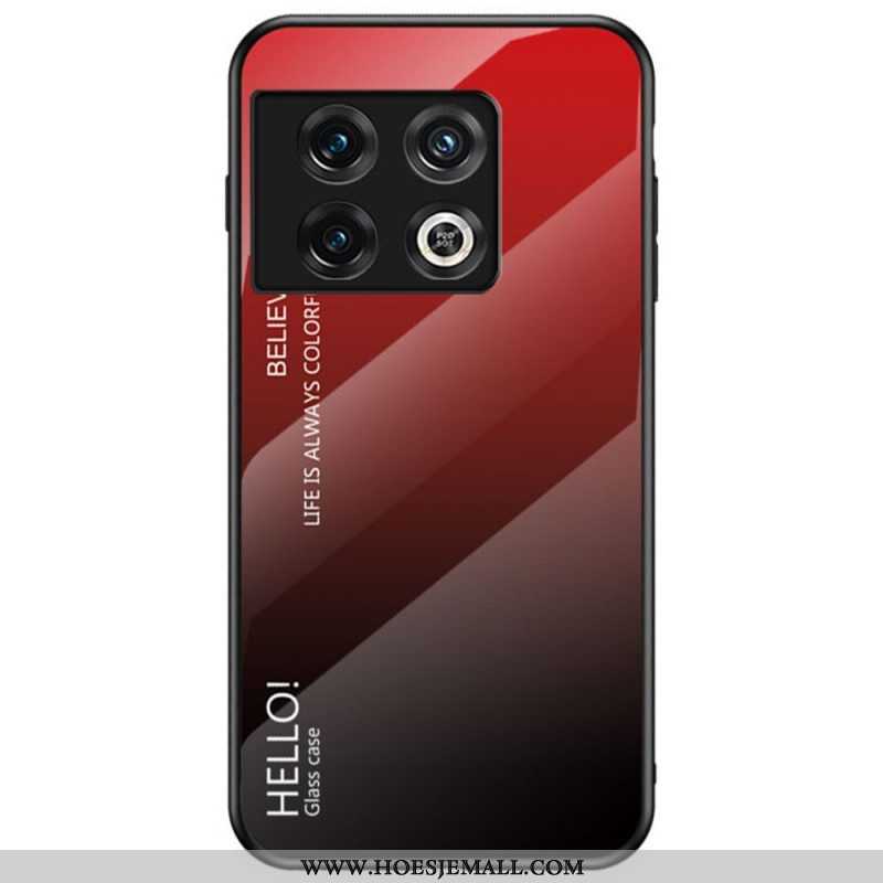 Hoesje voor OnePlus 10 Pro 5G Gehard Glas Hallo