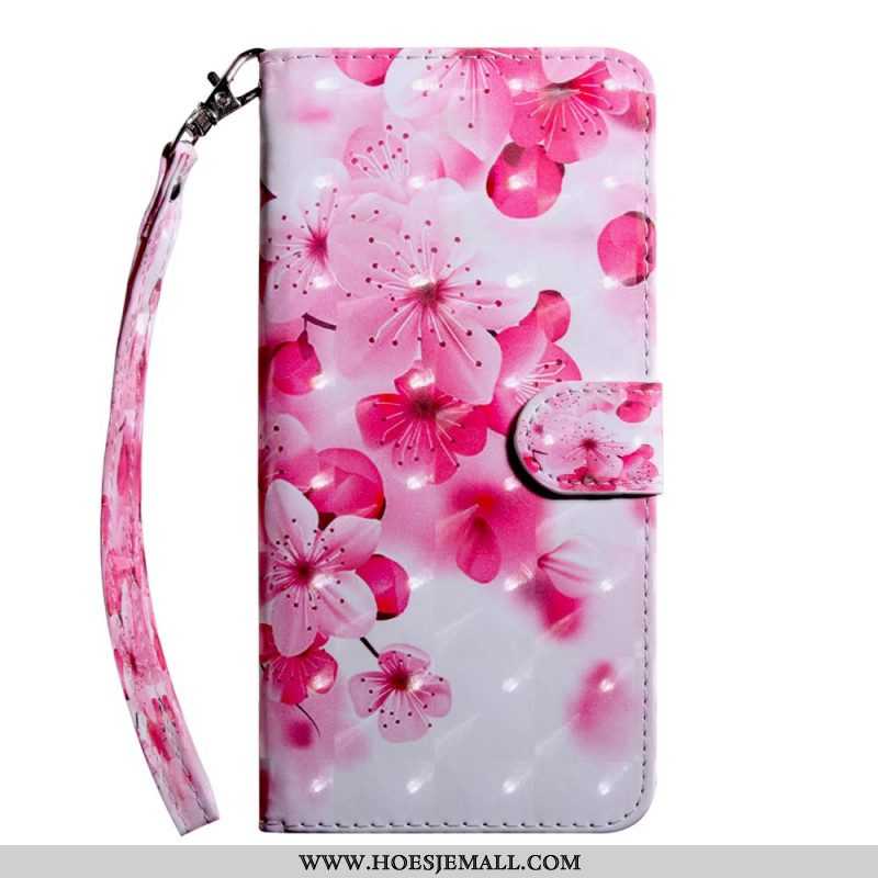 Folio-hoesje voor OnePlus 10 Pro 5G Bloemen Met Riem