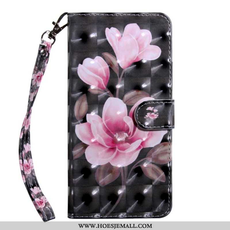 Folio-hoesje voor OnePlus 10 Pro 5G Bloemen Met Riem