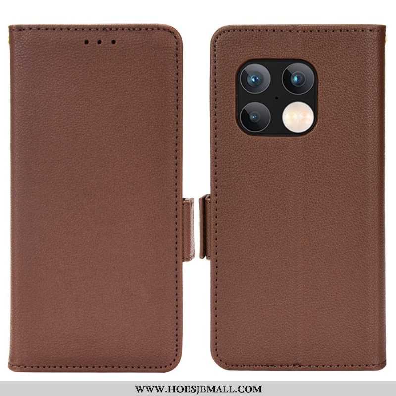 Folio-hoesje voor OnePlus 10 Pro 5G Flip Case Flap Double Litchi Nieuwe Kleuren