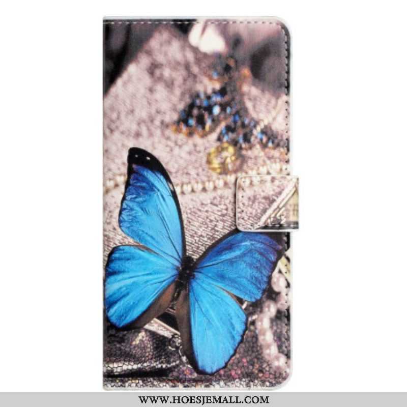 Folio-hoesje voor OnePlus 10T 5G Blauwe Vlinder