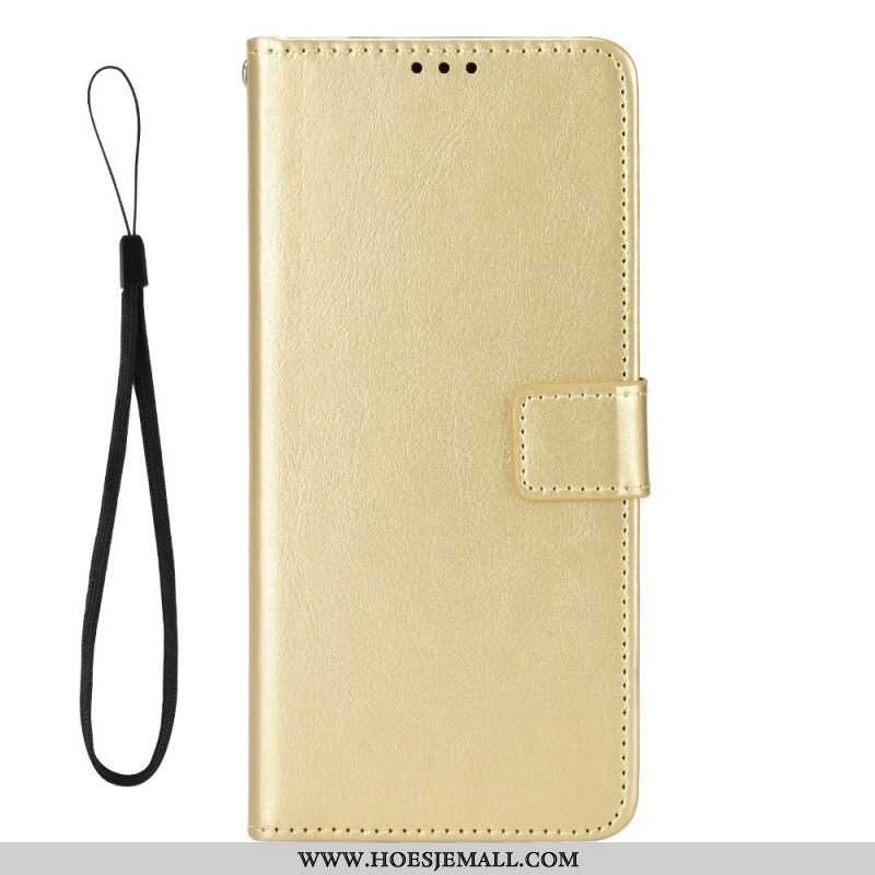 Leren Hoesje voor OnePlus 10T 5G Met Ketting Faux Leather Flashy Met Riem