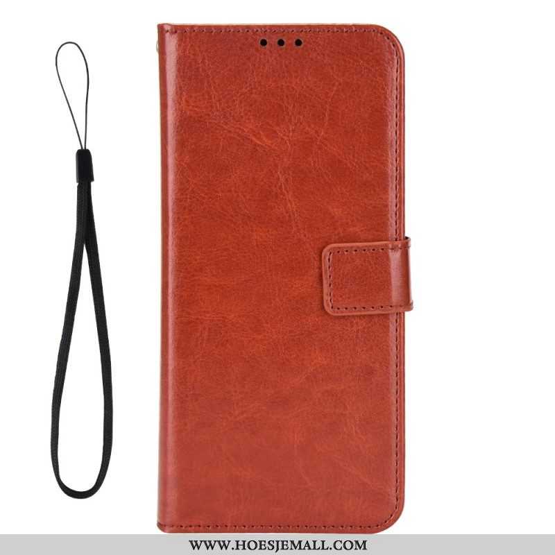 Leren Hoesje voor OnePlus 10T 5G Met Ketting Faux Leather Flashy Met Riem