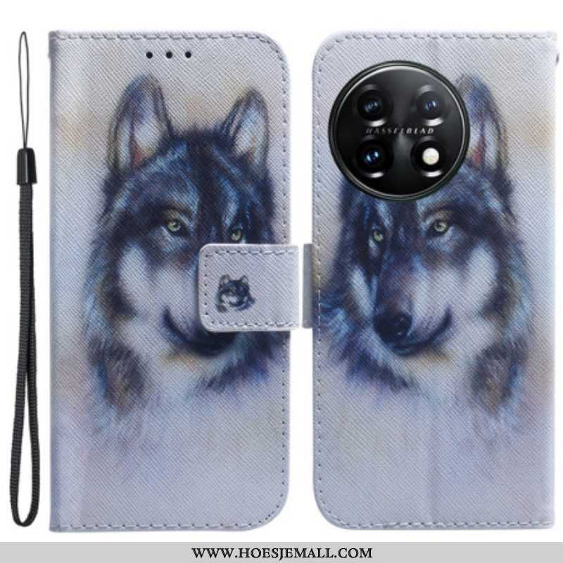 Folio-hoesje voor OnePlus 11 5G Aquarel Hond