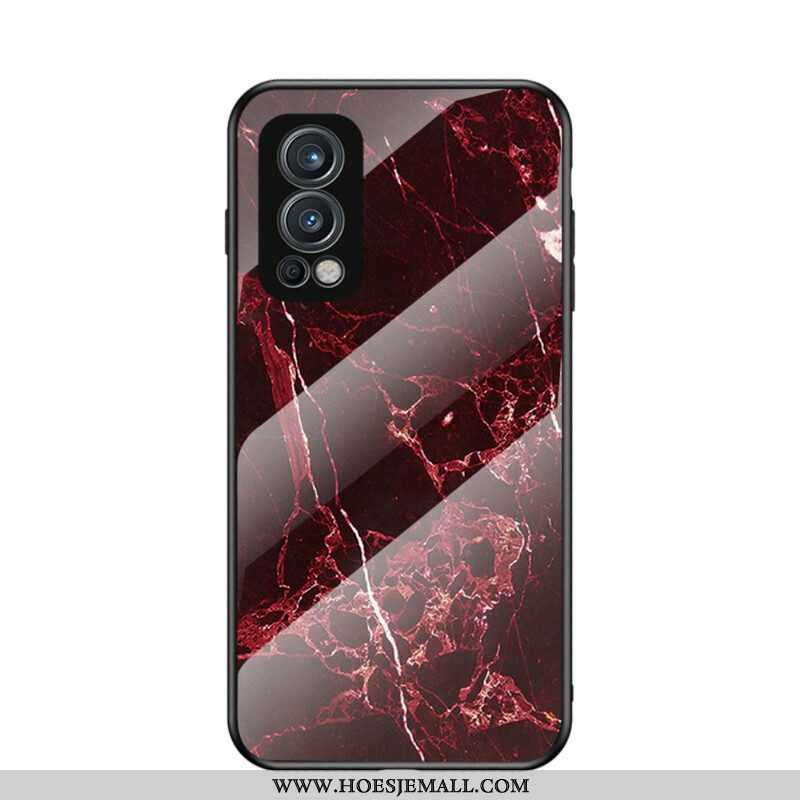 Hoesje voor OnePlus Nord 2 5G Marmeren Kleuren Gehard Glas