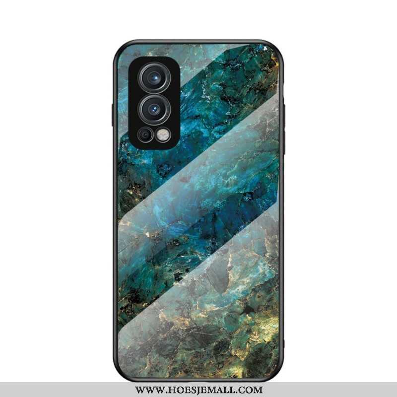 Hoesje voor OnePlus Nord 2 5G Marmeren Kleuren Gehard Glas