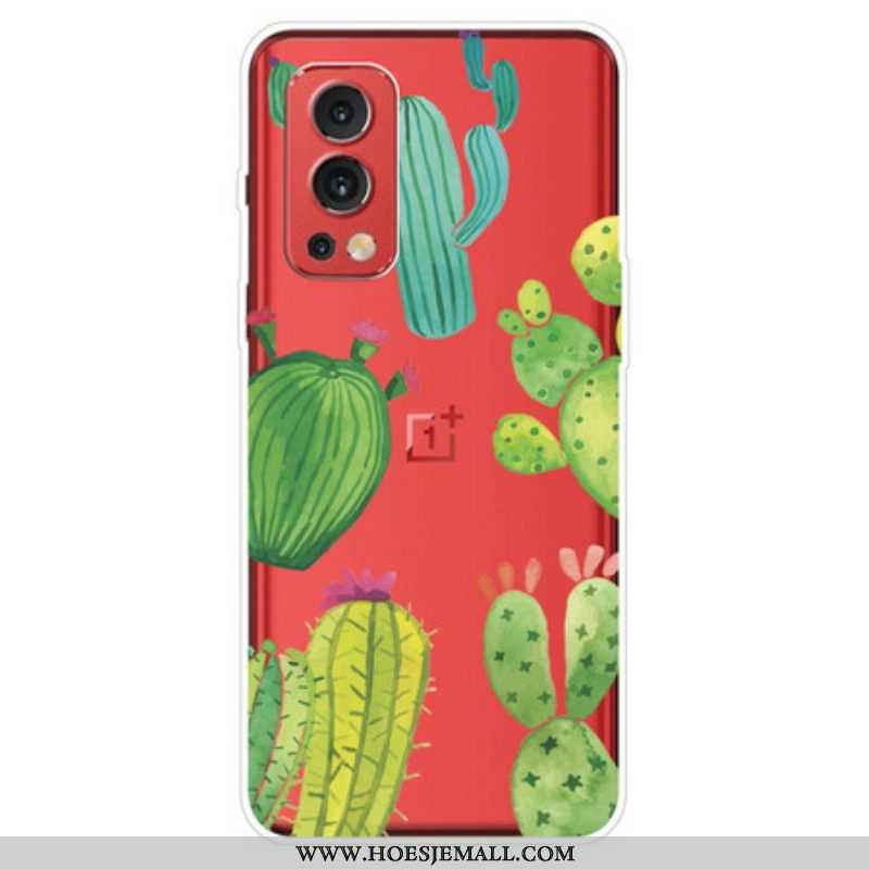 Hoesje voor OnePlus Nord 2 5G Aquarel Cactussen