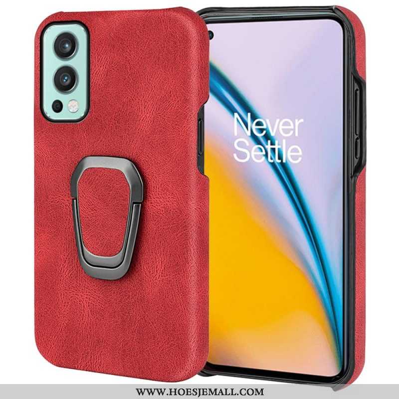 Telefoonhoesje voor OnePlus Nord 2 5G Leather Effect Ring-ondersteuning Nieuwe Kleuren