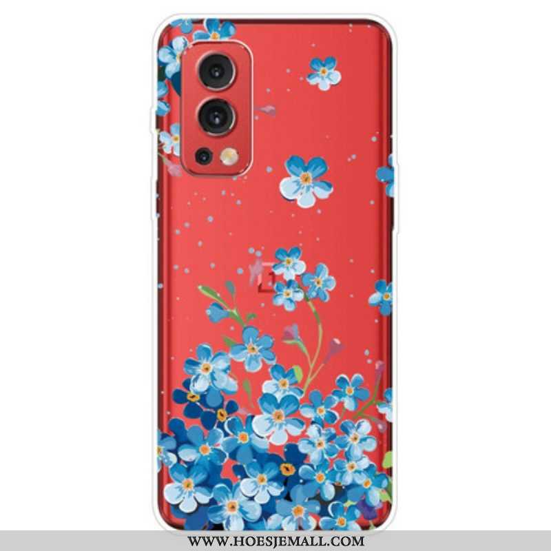 Telefoonhoesje voor OnePlus Nord 2 5G Blauwe Bloemen