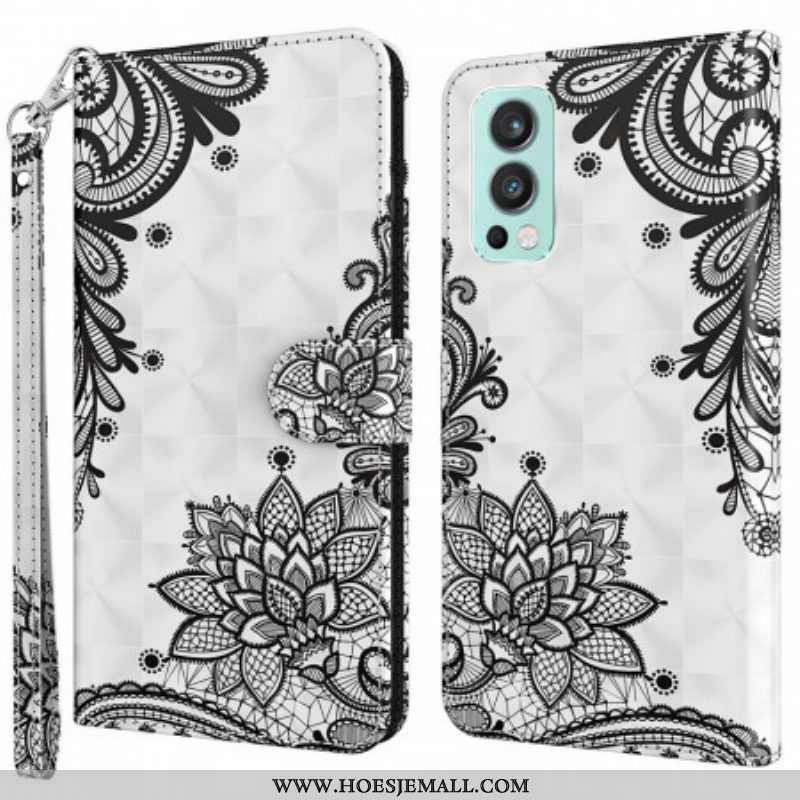 Flip Case voor OnePlus Nord 2 5G Chique Kant