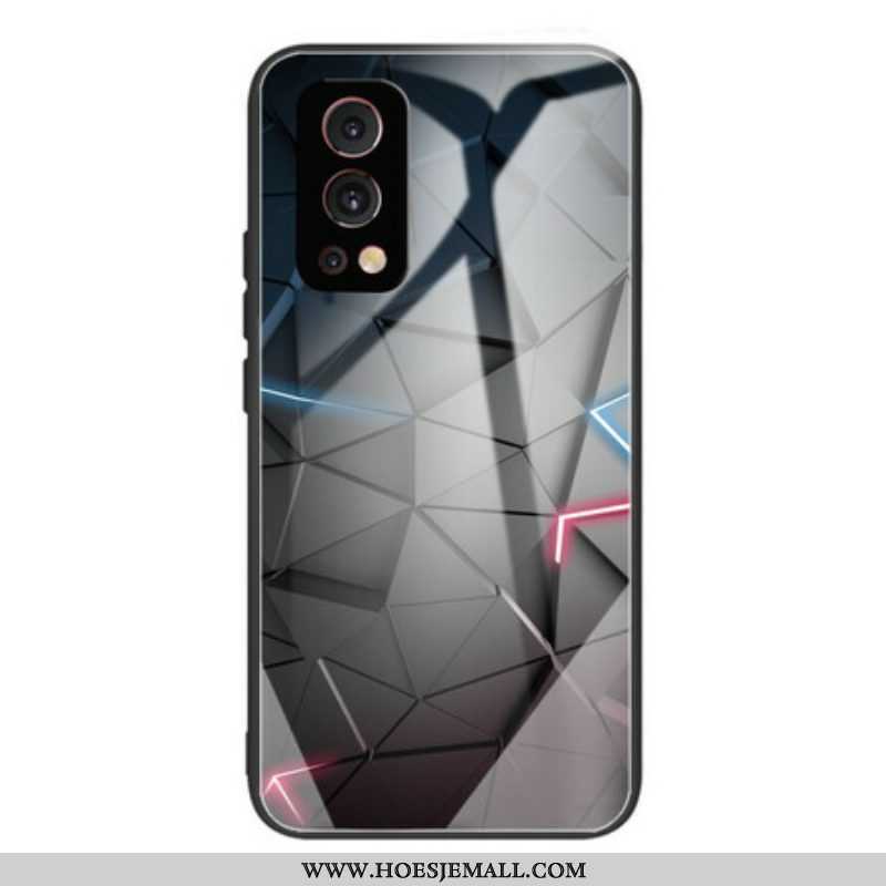 Hoesje voor OnePlus Nord 2 5G Geometrie Van Gehard Glas