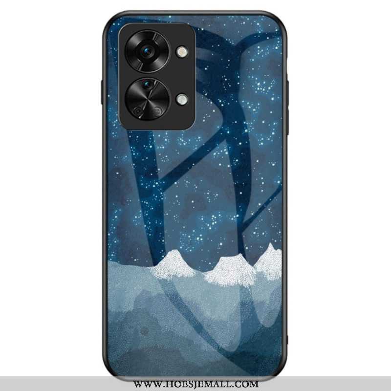 Telefoonhoesje voor OnePlus Nord 2T 5G Patroon Van Gehard Glas