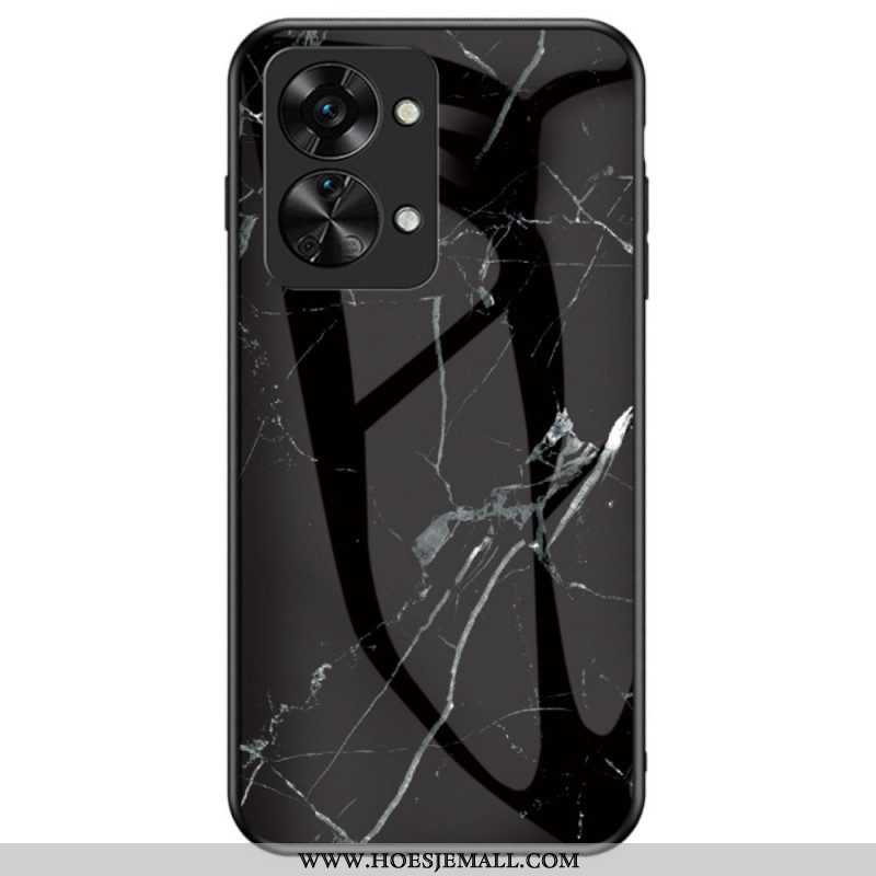 Hoesje voor OnePlus Nord 2T 5G Marmer Gehard Glas