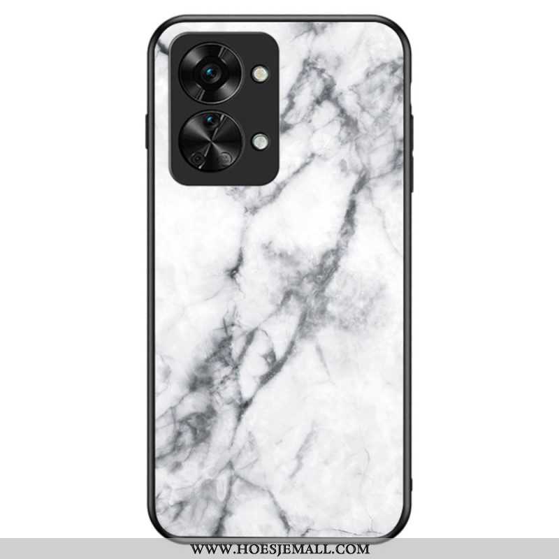 Hoesje voor OnePlus Nord 2T 5G Marmer Gehard Glas