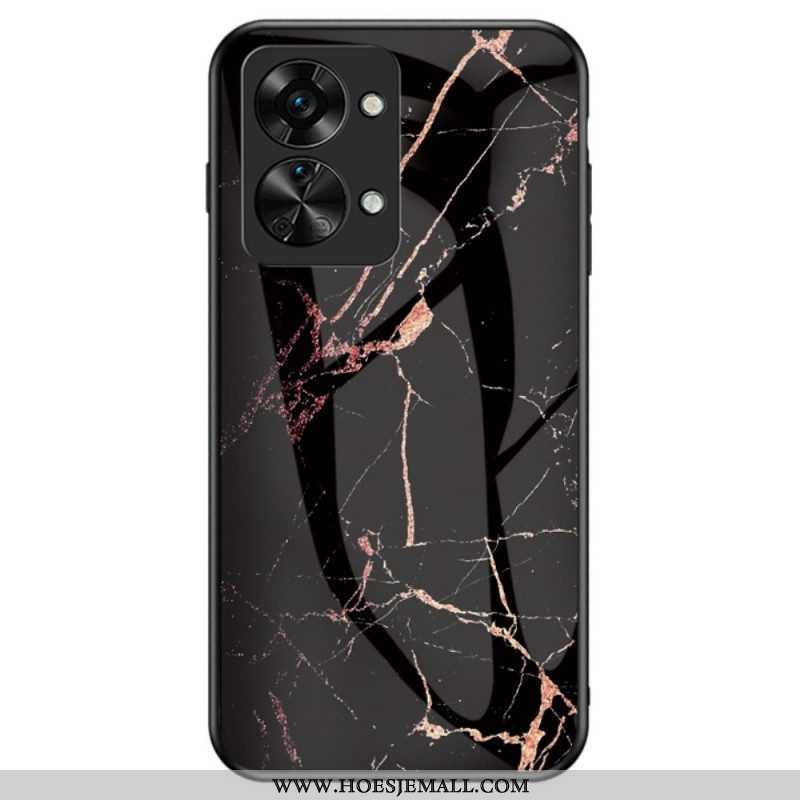 Hoesje voor OnePlus Nord 2T 5G Marmer Gehard Glas