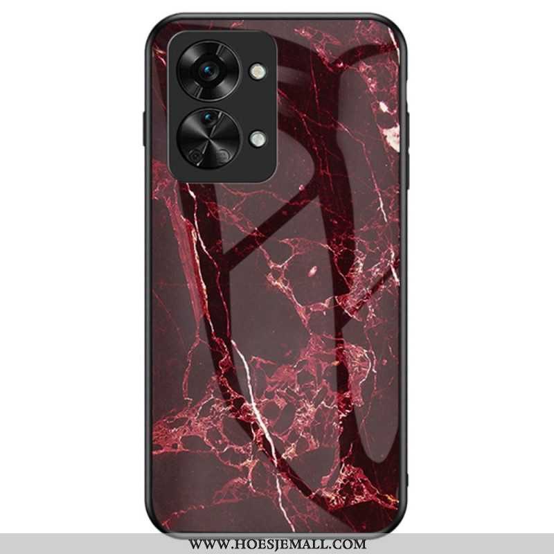 Hoesje voor OnePlus Nord 2T 5G Marmer Gehard Glas