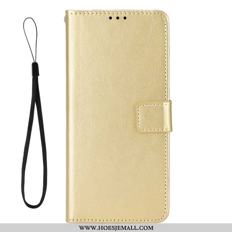 Folio-hoesje voor OnePlus Nord 2T 5G Met Ketting Faux Leather Flashy Met Riem