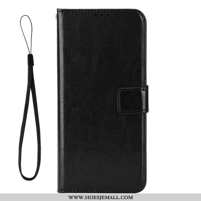 Folio-hoesje voor OnePlus Nord 2T 5G Met Ketting Faux Leather Flashy Met Riem