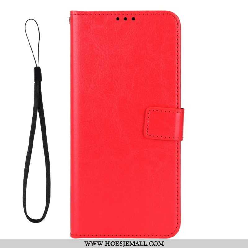 Folio-hoesje voor OnePlus Nord 2T 5G Met Ketting Faux Leather Flashy Met Riem