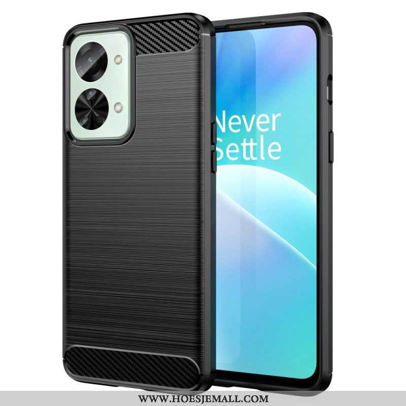 Telefoonhoesje voor OnePlus Nord 2T 5G Koolstofarm Geborsteld