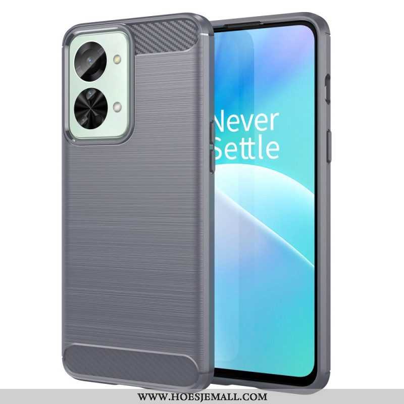 Telefoonhoesje voor OnePlus Nord 2T 5G Koolstofarm Geborsteld