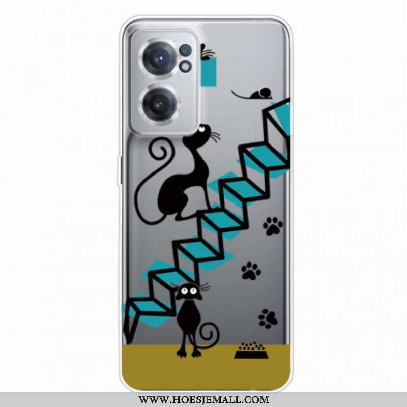 Hoesje voor OnePlus Nord CE 2 5G Katten Trappen