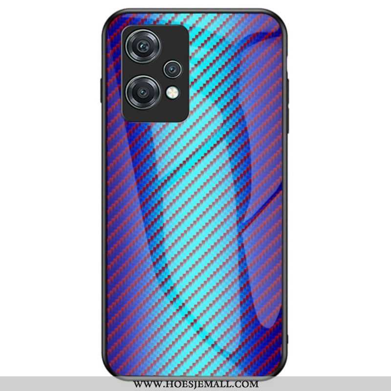 Hoesje voor OnePlus Nord CE 2 Lite 5G Koolstofvezel Gehard Glas