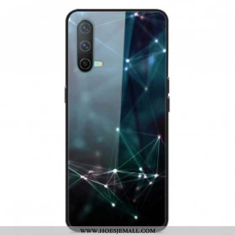 Hoesje voor OnePlus Nord CE 5G Gehard Glas Abstracte Kleuren