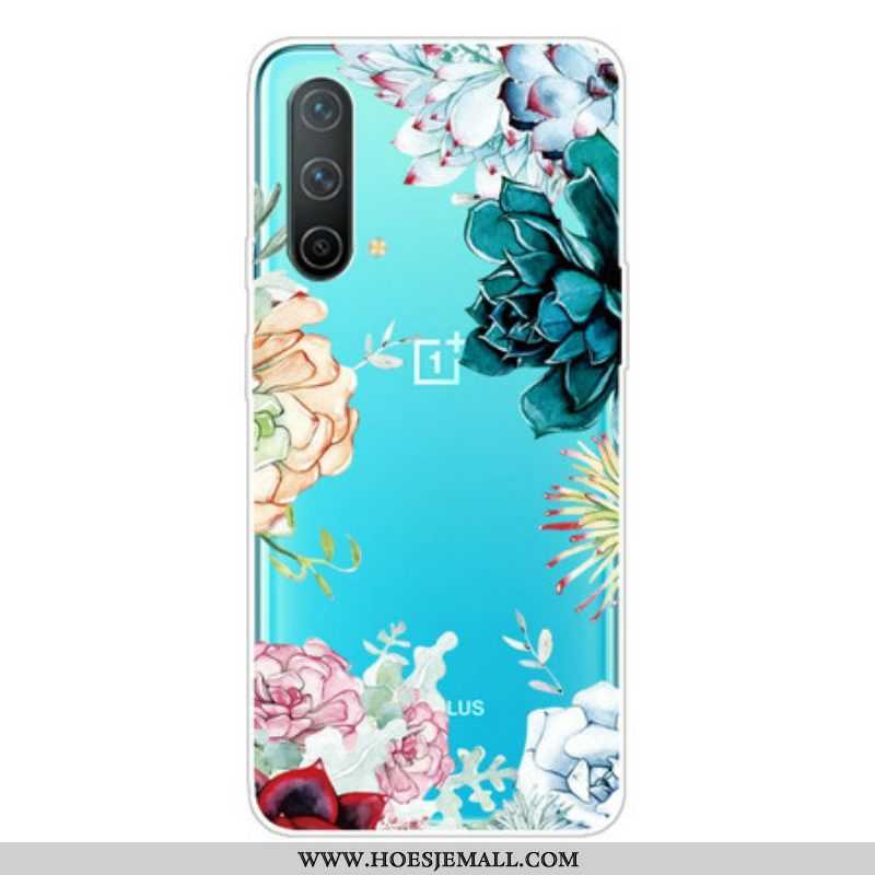 Hoesje voor OnePlus Nord CE 5G Naadloze Aquarel Bloemen