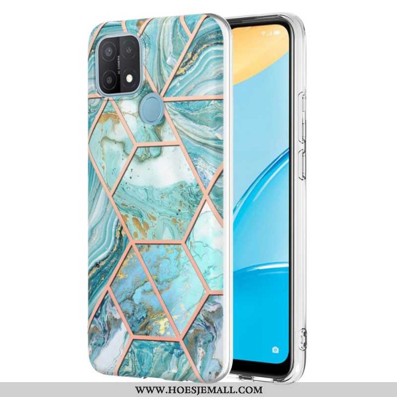 Hoesje voor Oppo A15 Flitsend Geometrisch Marmer