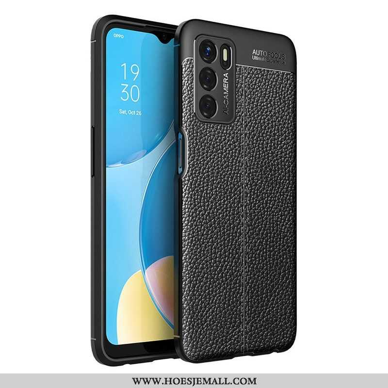 Hoesje voor Oppo A16 / A16s Ledereffect Litchi Dubbele Lijn