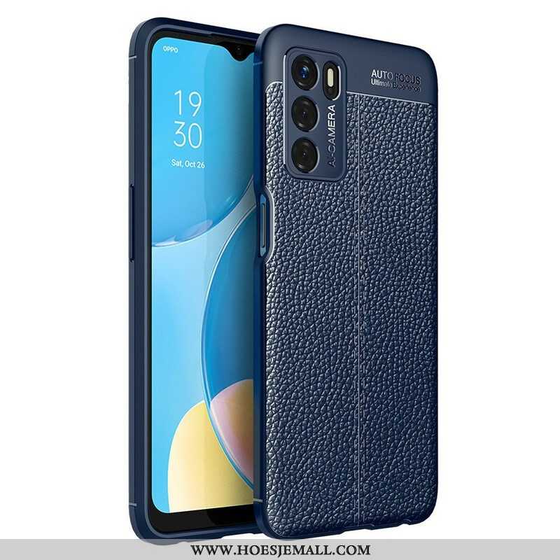 Hoesje voor Oppo A16 / A16s Ledereffect Litchi Dubbele Lijn