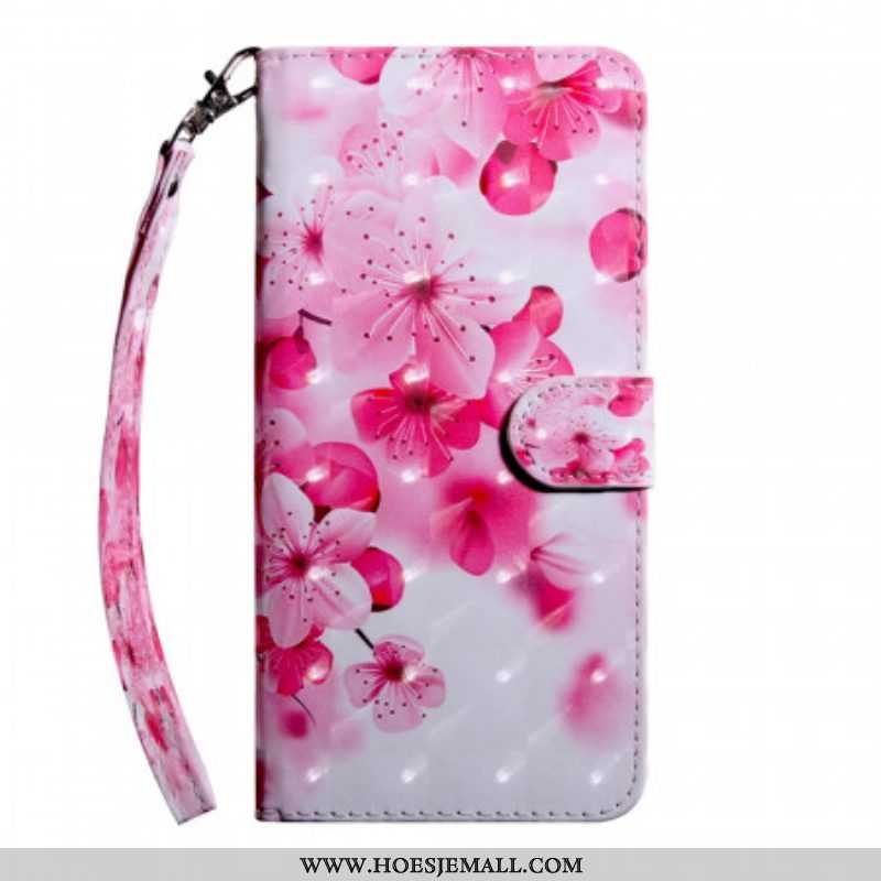 Folio-hoesje voor Oppo A16 / A16s Roze Bloemen