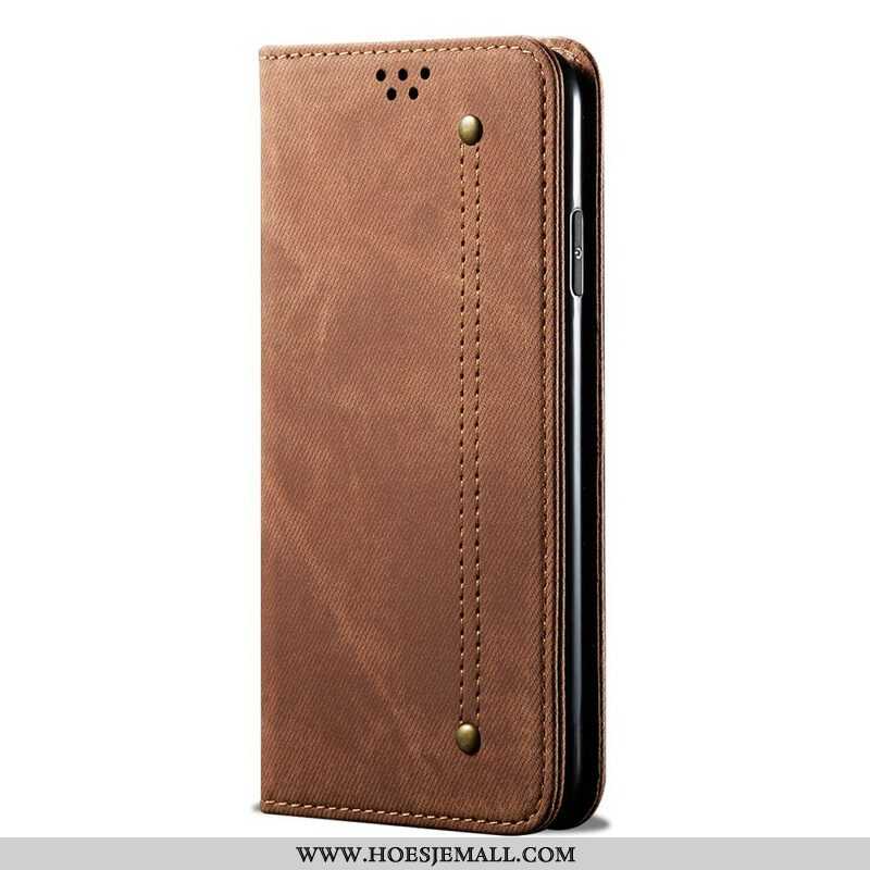 Bescherming Hoesje voor Oppo A16 / A16s Folio-hoesje Spijkerstof