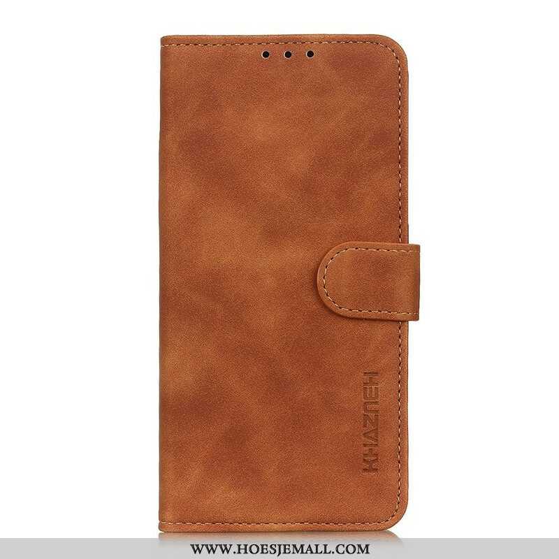 Flip Case voor Oppo A16 / A16s Mat Vintage Leereffect Khazneh