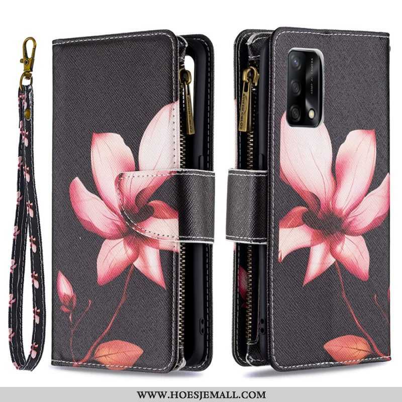 Folio-hoesje voor Oppo A74 4G Bloemzak Met Ritssluiting